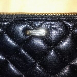Kate Spade Black Quilted Wristlet Bag